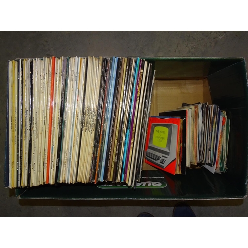 536 - A collection of approximately 90 LP records, mainly 1960's/70's groups and a small quantity of 45RPM... 