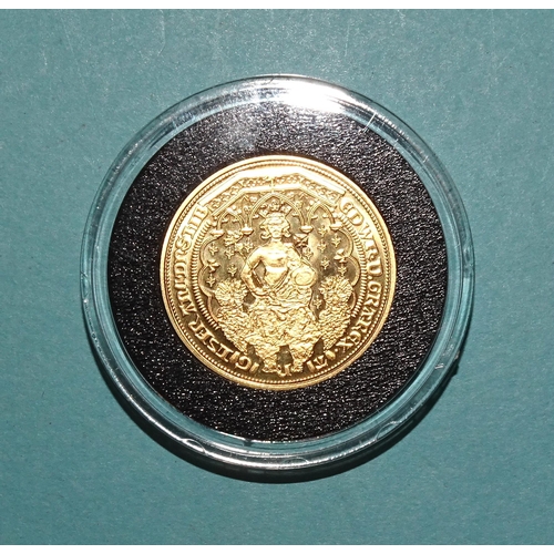 184 - The London Mint Office, The Millionaires Collection, a gold double-leopard coin replica with limited... 