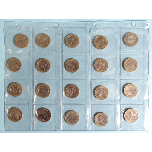 172 - A collection of fifty-seven various £2 coins, including 2002 Commonwealth Games (Scotland), Lo... 