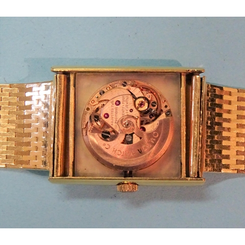 175 - Omega, De Ville Automatic, a ladies' gold-plated wrist watch, the gilt face with baton numerals, the... 