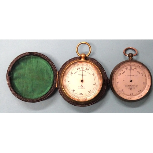 131 - A compensated pocket barometer by A & NCS Ltd, Westminster (Army & Navy Co-operative Society... 