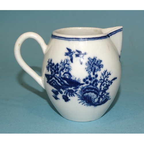 124 - A Worcester transfer-printed milk jug, 7.5cm high.