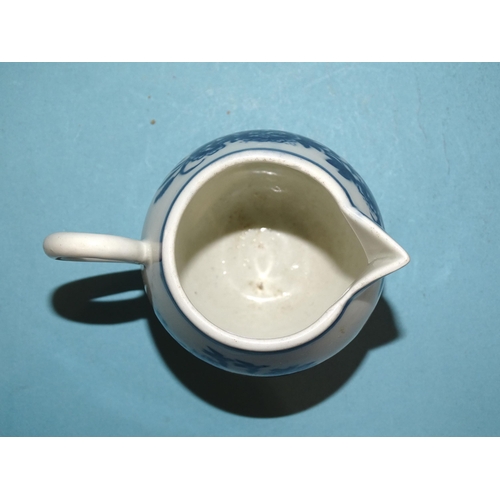 124 - A Worcester transfer-printed milk jug, 7.5cm high.