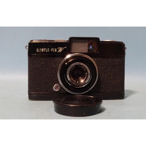 182 - An Olympus-Pen W half-frame wide-angle camera, serial no.106658, with E Zuiko f2.8 25mm lens, (shutt... 