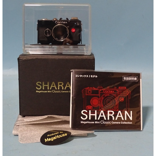 185 - A Sharan Megahouse Mini Classic camera - Contax ⅓-scale, Perspex box with instructions, packing and ... 