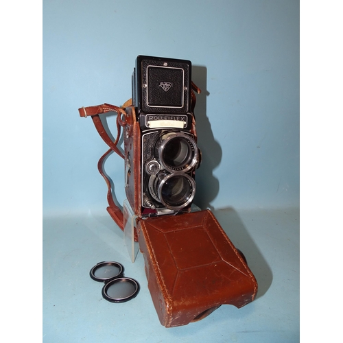 201 - A Tele Rolleiflex TLR camera, Model 1, serial no.S2301076, with Carl Zeiss Sonnar f4 135mm lens and ... 