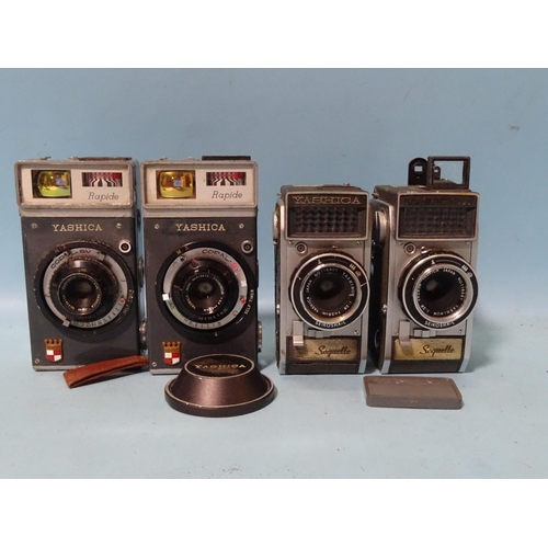 234 - A Yashica Rapide half-frame camera, (shutter and meter working), another (a/f) and two Yashica Seque... 