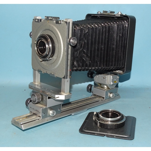 242 - A Plaubel Peco Junior medium format monorail camera, serial numbers MS 2/07, PJ1/01, no.1311A, with ... 