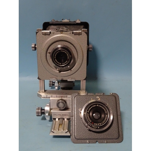 242 - A Plaubel Peco Junior medium format monorail camera, serial numbers MS 2/07, PJ1/01, no.1311A, with ... 