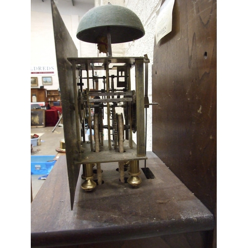 82 - Thomas Worsfold, Dorking, an 18th century 30-hour rope-driven, bell-striking longcase clock movement... 