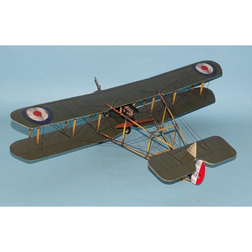 306 - A Thomas Gunn Mini Model of an RFC FE2B pusher biplane, (boxed).