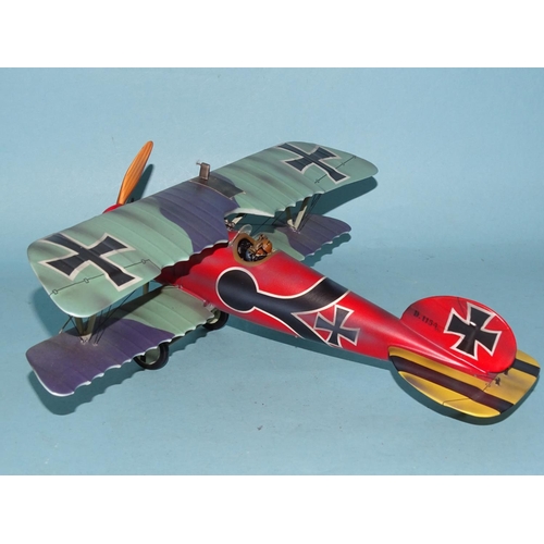 307 - A Thomas Gunn Mini Model of an Albatross DV biplane, Max Ritter Von Müller, (boxed, box water-d... 