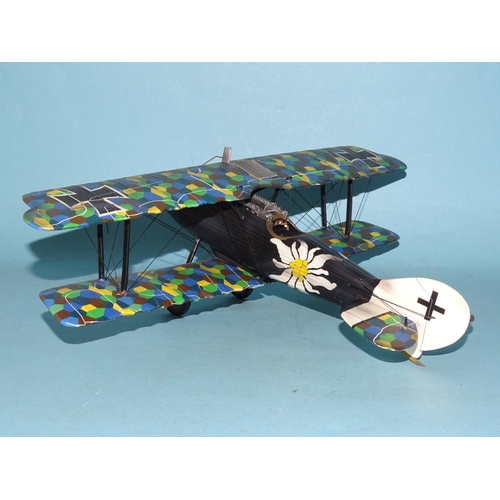 309 - A Thomas Gunn Mini Model of a Roland D Via (Flower version) biplane, (boxed).