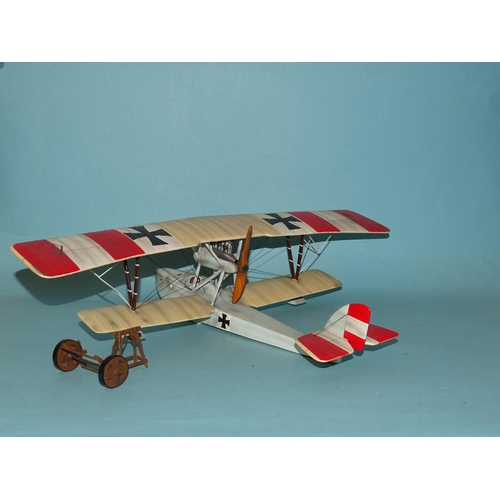 316 - A Thomas Gunn Mini Model of a Macchi 5 (German version) pusher biplane, (boxed).