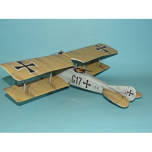 323 - A Thomas Gunn Mini Model of an Albatross CIII biplane, (boxed, box water-damaged).