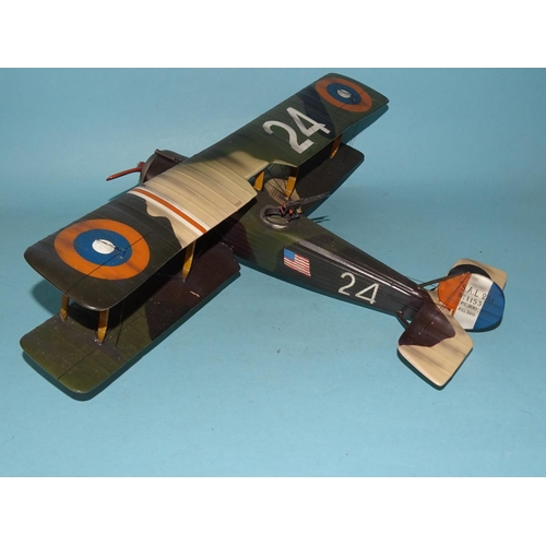 327 - A Thomas Gunn Mini Model of a WWI Salmson biplane no.24, (boxed).