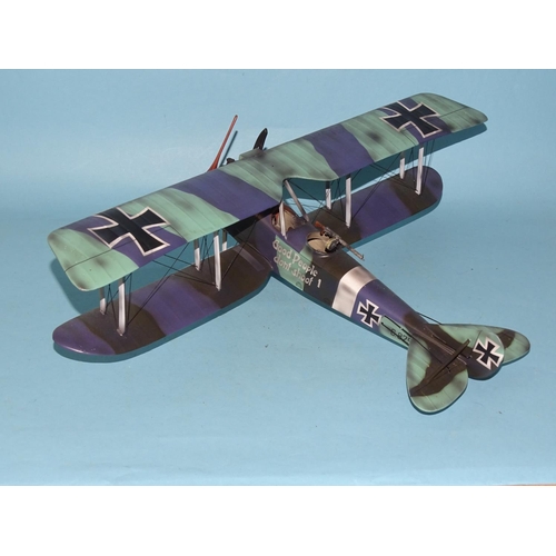 329 - A Thomas Gunn Mini Model of a WWI Rumpler C IV biplane, with certificate, limited-edition of 15 mode... 