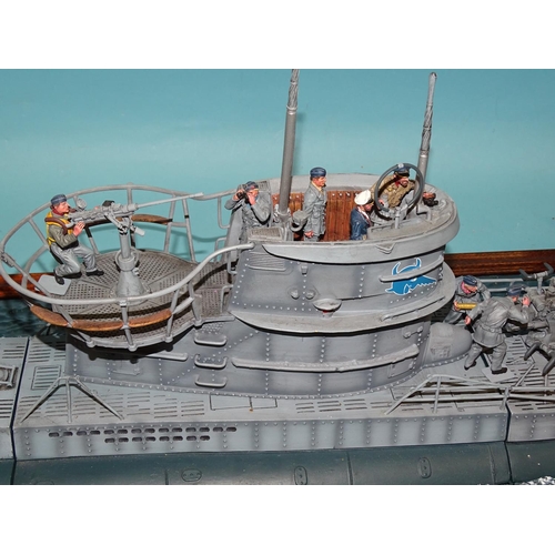 345 - The Collectors Showcase, a 1/30 scale U-96 Type VII U-Boat with figures, all boxed, 71cm long.... 