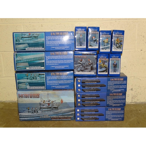 345 - The Collectors Showcase, a 1/30 scale U-96 Type VII U-Boat with figures, all boxed, 71cm long.... 