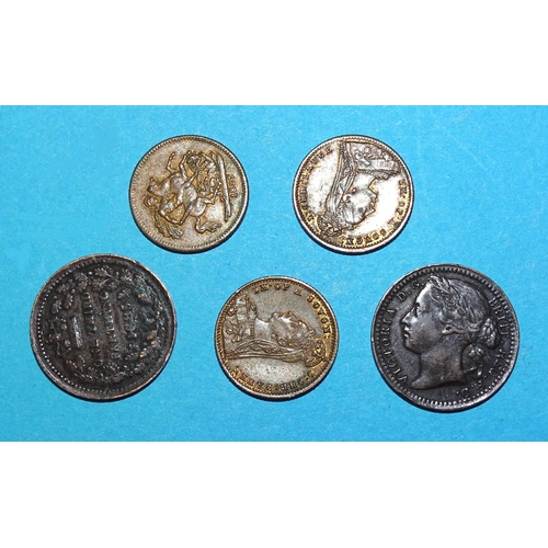 365 - Two Victoria 1901 pennies, Edward VII 1902 and 1906 halfpennies, (all with lustre), two Victoria thi... 