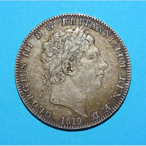 374 - A George III 1819 crown LX.