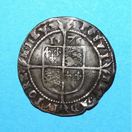 434 - A Queen Elizabeth I (1558-1603) hammered silver 1576 sixpence.