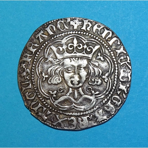 436 - A Henry VI (1422-1461) hammered silver groat with annulets, Calais Mint.