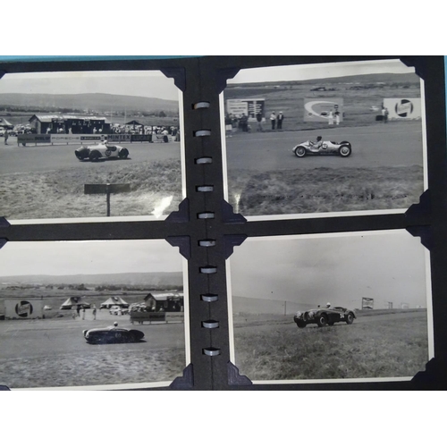 44 - A small album of forty-nine photographs of motor racing at Nyeri, Kenya 1955 and an 