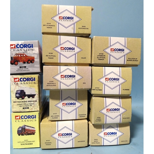 77 - Corgi Classics, twelve boxed tankers and trucks, (12).