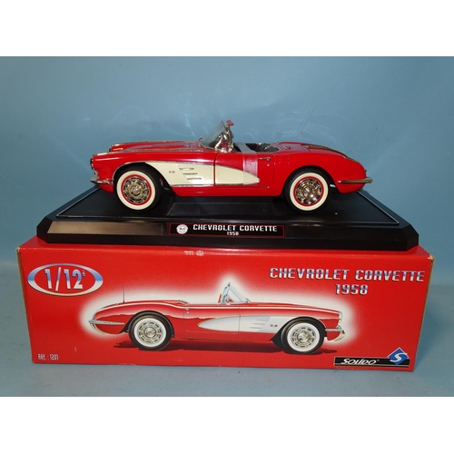 84 - Solido, 1/12 scale no.1201 Chevrolet Corvette 1958, (boxed).