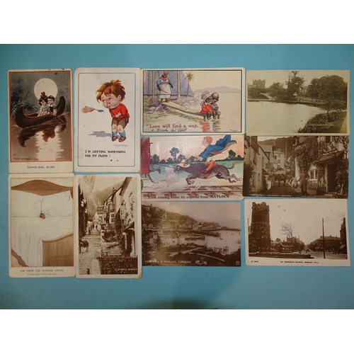 71 - Approximately 75 loose postcards, mainly topographical including some RPs, also some humour includin... 