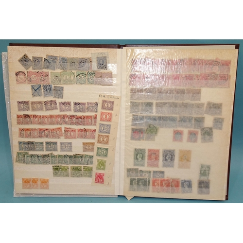 35 - An accumulation of stamps and covers, in albums, stock books and loose, contained in three plastic c... 