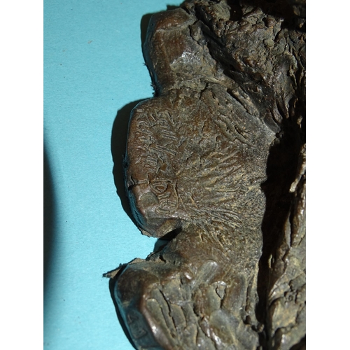 103 - Sally Rutherford (b.1940), a cold-painted bronze sculpture of two hounds leaping over a fallen tree ... 