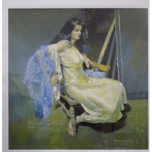 70 - After Robert O Lenkiewicz (1941-2002), 'Esther Seated', a signed limited-edition coloured print, 265... 