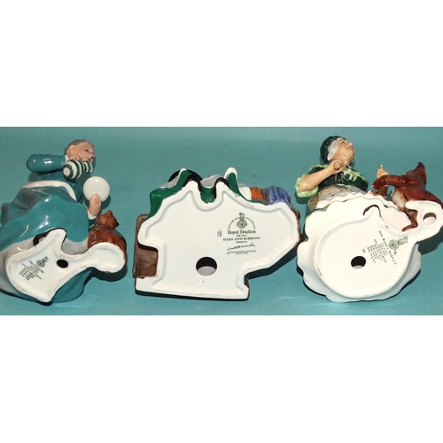 101 - A collection of six Royal Doulton figurines: 'The Favourite' HN2249, 'Old Mother Hubbard' HN2314, 'S... 