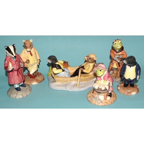 112 - Royal Doulton/John Beswick, 'The Wind in the Willows' series, a collection of six figures: 'On The R... 