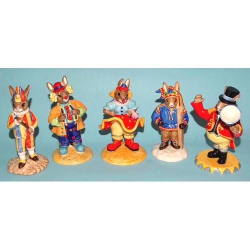 114 - A collection of fifteen Royal Doulton Bunnykins figures: 'Clarissa The Clown' DB331, 'Clarence The C... 