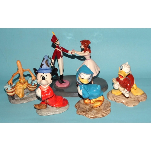 116 - A collection of five Royal Doulton 'Fantasia 2000' figures: 'Sorcerer's Apprentice 