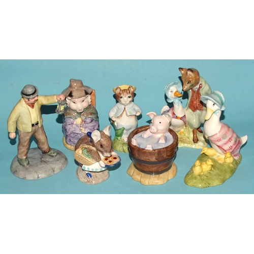 117 - A collection of twenty Beswick Beatrix Potter figures, including 'Jemima and her Ducklings', 'Jeremy... 