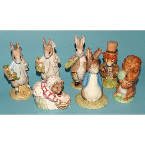 117 - A collection of twenty Beswick Beatrix Potter figures, including 'Jemima and her Ducklings', 'Jeremy... 