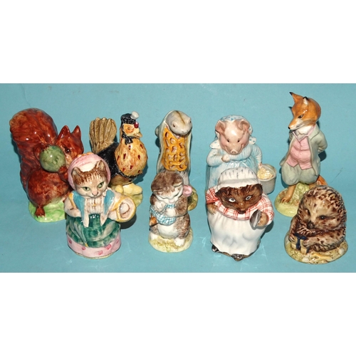 122 - A collection of eighteen Beswick Beatrix Potter figures, including 'Foxy Whiskered Gentleman', 'Sir ... 