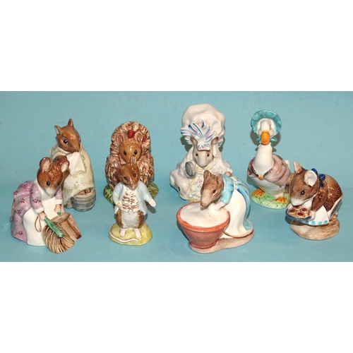 134 - A collection of fifteen Beswick Beatrix Potter figures, including 'Mr Drake Puddle-Duck', 'Lady Mous... 