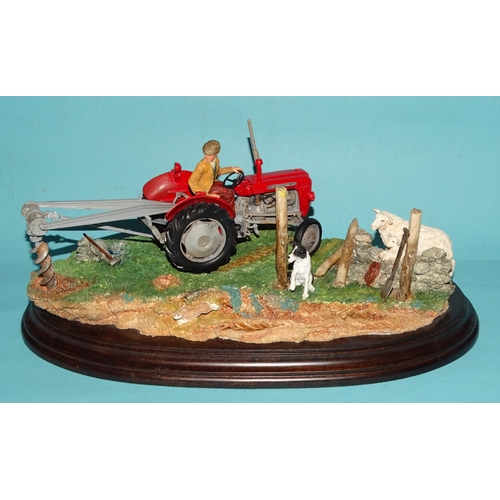 139 - Country Artists, a limited-edition sculpture 'Securing The Field' by Keith Sherwin, no.141/850, with... 