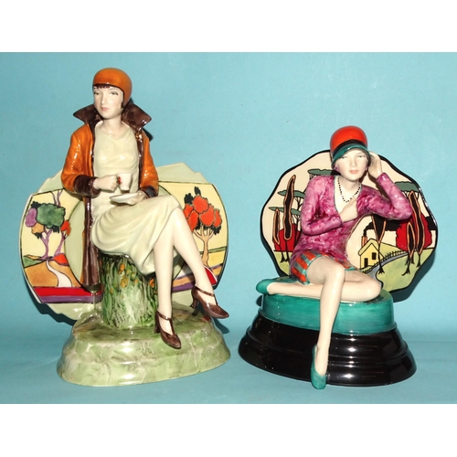 140 - A Peggy Davies Ceramics limited-edition figure 'Afternoon Tea' 88/650 and another 'Daydreamer' 85/50... 