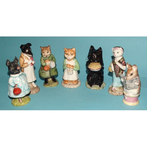 149 - A collection of six Beswick Beatrix Potter BP-3b figures: 'Duchess', 'Ginger', 'Susan', 'Simpkin', '... 