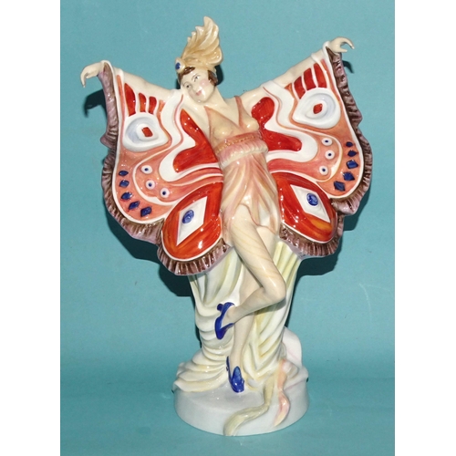 152 - A limited-edition Royal Doulton figurine from the Butterfly Ladies series, 'The Peacock' HN4846, wit... 