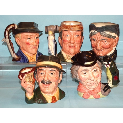 160 - A collection of twenty-three Royal Doulton character jugs, including 'The Auctioneer' no.889, 'Lord ... 