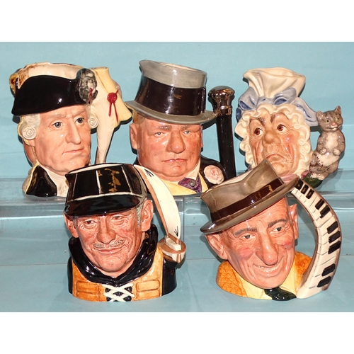 160 - A collection of twenty-three Royal Doulton character jugs, including 'The Auctioneer' no.889, 'Lord ... 