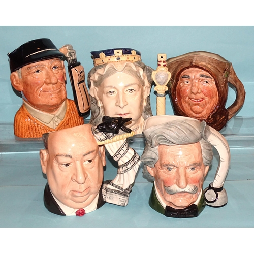 160 - A collection of twenty-three Royal Doulton character jugs, including 'The Auctioneer' no.889, 'Lord ... 