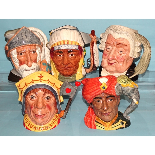 160 - A collection of twenty-three Royal Doulton character jugs, including 'The Auctioneer' no.889, 'Lord ... 